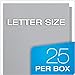 Oxford Two-Pocket Folders w/Fasteners, Gray, Letter Size, 25 per Box (57705)