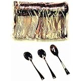 Elegant Mini Tasting Appetizer Dessert Plastic Spoons - Cooper color - Pack O...
