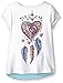 Dream Star Girls' Short Sleeve Screen Tee With Chiffon Hang At Back Hem