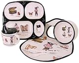 6 Piece Complete Dinner Lunch Set Baby Cie Pirates Colorful Melamine Baby Dinnerware