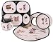 6 Piece Complete Dinner Lunch Set Baby Cie Pirates Colorful Melamine Baby Dinnerware