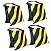 Foto&Tech 4 Pack Water Resistant 600D Oxford Heavy Duty with Internal Metal Support Sand Bag Weight Bags Saddle Bag Holds 20 LBS for photo video studio stand Tripod Indoor Outdoor (Yellow)