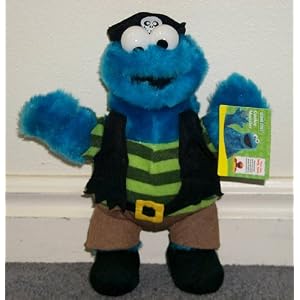 Sesame Street Large Pirate Shipmate Cookie Monster 13 Plush Doll with Tag by 