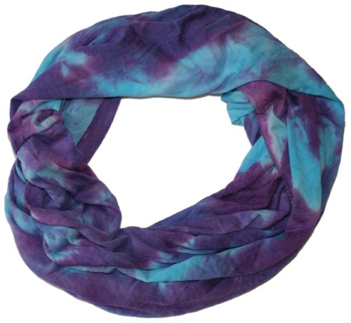 LibbySue-Summer Soft Tie Dye Eternity Scarf in Watercolors