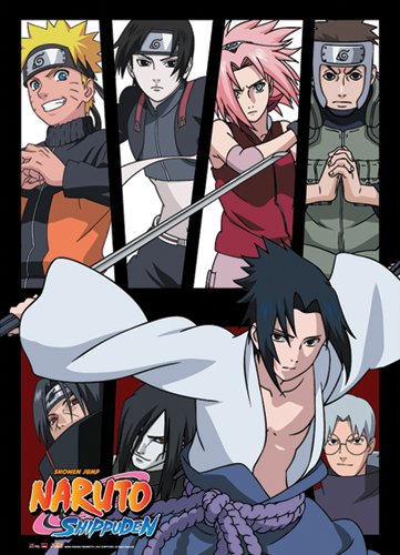 Naruto Shippuden: Sasuke Attack and Characters Profiles Wall Scroll