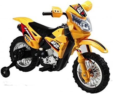 Mini Dirt Bike Motorcycle 6V Kids Battery Powered Ride On Car - Yellow