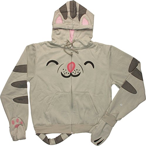 Big Bang Theory Soft Kitty Juniors Zip Hoodie, Grey, XX-Large