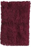 Standard Flokati Area Rug, 36"x56", BURGUNDY