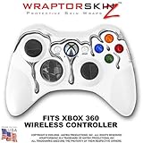 Chrome Drip on White Skin by WraptorSkinz TM fits XBOX 360 Wireless Control ....