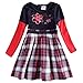 Novatx Winter Fall Fashion Layered Check Pattern Girls Dress H6081 Navy