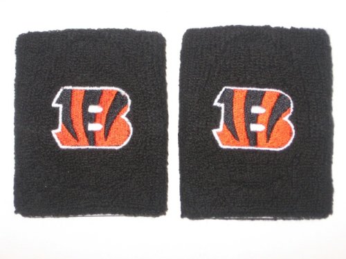 CINCINNATI BENGALS Team Logo COTTON WRISTBANDS -(set of 2)