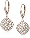 Amazon Essentials Sterling Silver Plated Lever-Back Cubic-Zirconia Dangle Earrings, (previously Amazon Collection)