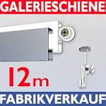 Galerieschiene 12m, Komplettset mit Z...