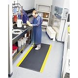 WEARWELL Ultra Tred Armor Cote #440 Mat - Model #: 440.38X3X5BYL Series: 440 Color: Black with Yellow Borders