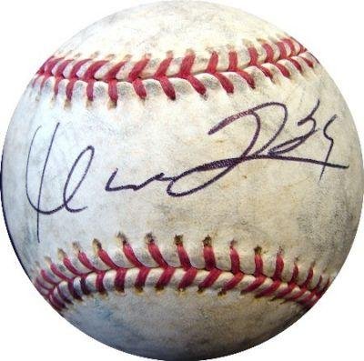 Manny Ramirez Autographed Game Used Baseball Dodgers - Autographed Baseballs