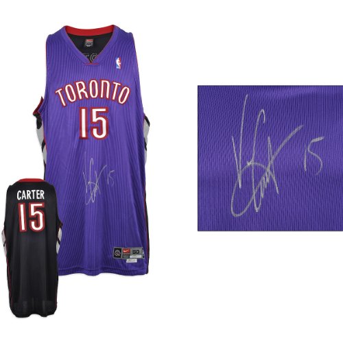 Mounted Memories Toronto Raptors Vince Carter Autographed Pro-Cut Road Jersey
