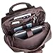 S-ZONE Vintage Crazy Horse Genuine Leather Backpack Multi Pockets Travel Sports bag