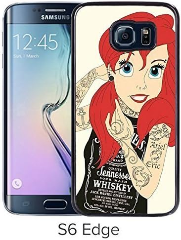 Cool Durable and Fashionable Case Design with Tattoo Ariel Little Mermaid Samsung Galaxy S6 Edge Black Phone Case