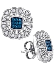 0.25CTW BLUE DIAMOND FASHION EARRINGS