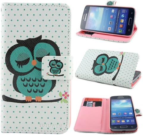 PpIiNnKk D79 Owl Design Wallet PU Leather Flip Case Cover for Samsung Galaxy Express 2 G3815
