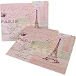 Cavallini Paris Pink Romantic Set of File Folders with Vintage Writing