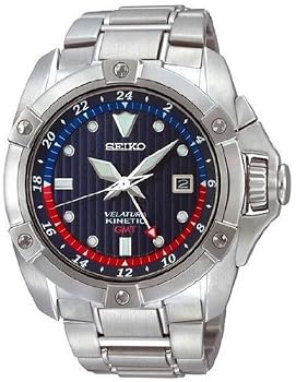 Seiko Velatura #SUN011 Men's Stainless Steel GMT Kinetic Watch