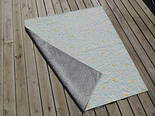 Vintage Sheet Quilt Yellow Pink Blue Carnation Blanket With Minky Backing Throw Blanket