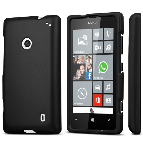 Spots8® For Nokia Lumia 520 Slim Light Snap On Non-Slip Matte Hard Case Hard Case Protective Case - Black
