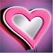 Neon Heart Wall Mirror in Pink Finish By Lumisource