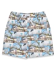 Contrast Drawstring Sublimation Assorted Print Swim Shorts