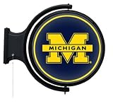 Michigan Wolverines Rotating Sign Neon Bar Light