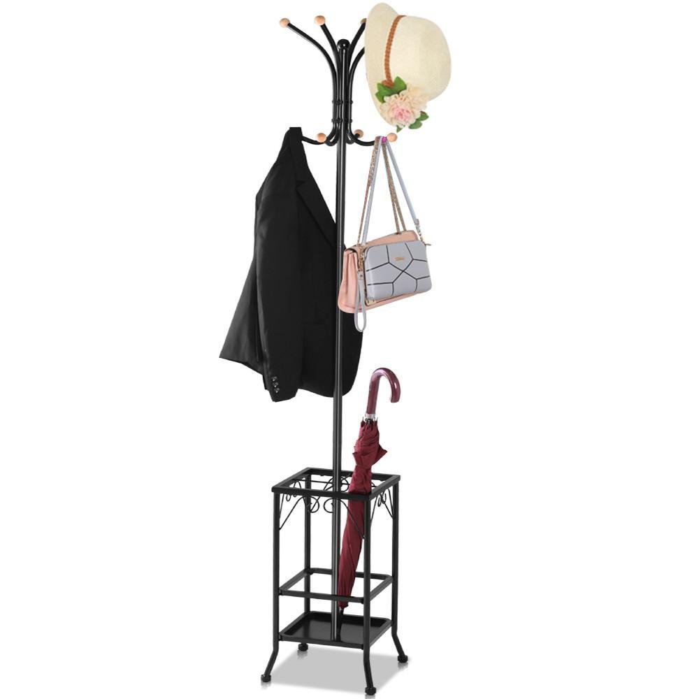 Yaheetech Metal Coat Rack Umbrella Stand Holder Vintage Hat Jakcet
