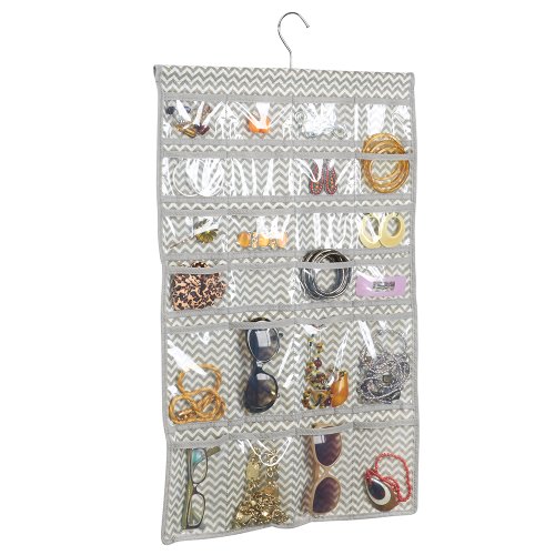 InterDesign Chevron Fabric Storage, Hanging Jewelry closet Organizer
