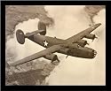 B-24 Liberator (In Sky) Framed Art Poster Print - 16" X 20"