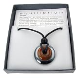 Jasper and Hematite Pendant with Black Cord and Gift Box