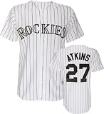 Garrett Atkins Colorado Rockies Home White/Purple Youth MLB Replica Jersey
