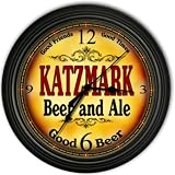 Katzmark 's Beer and Ale Black Cascading Pub Style Wall Clock