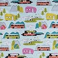 Campsite Travel Trailor Tent Camping WINDOW CURTAIN VALANCE 42"W x 15"L Cotton Fabric