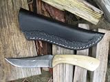 SALE NOW ON - Stunning Custom Made Damascus Hunting Knife - Mammoth Bone Handle