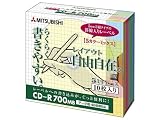 三菱化学メディア｜三菱化学メディア CD-R 700MB 4-48倍速対応 ラクラク手書レーベル ワイド印刷 10枚入り カラーMIX SR80KRF10