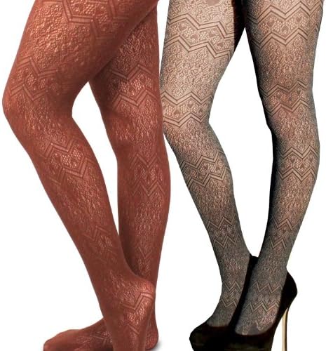 TeeHee Fashion Chevron 2 Tone Fashion Tight 2-color 2-pair Pack