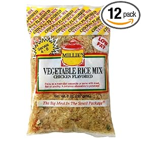 Millie's Meals Vegetable Rice with Chicken, 8-Ounce Packages (Pack of 12)
