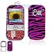 Hot Purple Pink and Black Zebra Animal Skin Design Snap-On Cover Case Cell Phone Protector for Palm Centro 685 690