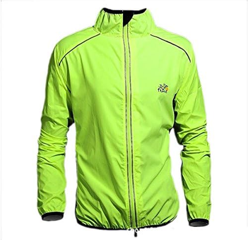 HNA Peak Men's Outdoor Long Sleeve Bicycle Cycling UV Protection Waterproof Jacket XL Fluorescent Green