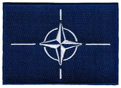 NATO Flag Embroidered Patch North Atlantic Treaty Organization American Military Iron-On Emblem
