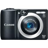 Canon PowerShot A1400 16.0 MP Digital Camera with 5x Digital Image Stabilized Zoom 28mm Wide-Angle Lens and 720p HD Video Recording (Black)