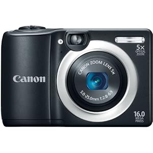 Canon PowerShot A1400 16.0 MP Digital Camera with 5x Digital Image Stabilized Zoom 28mm Wide-Angle Lens and 720p HD Video Recording (Black)