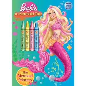 The Mermaid Princess (Barbie) (Color Plus Chunky Crayons) by Golden Books