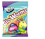 Black Forest Hanging Bag Gummy Glo-worms, 5-Ounce Bags (Pack of 24)