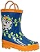 Puddle Play Kids Boys' Monkeyin' Around Printed Waterproof Easy-On Rubber Rain Boots (Toddler/Little Kids) 